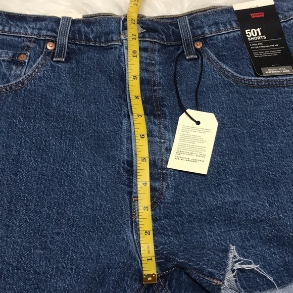 Nwt Levi 501 High Rise Denim Shorts Size 33 - Picture 9 of 16